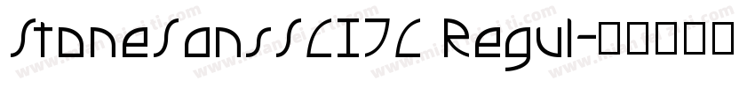 StoneSansSCITC Regul字体转换